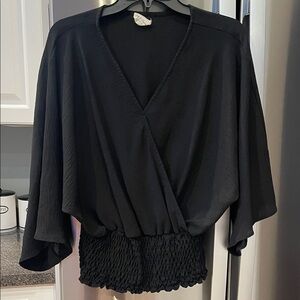 1.4.3. Story by Line Up Black Textured Blouse